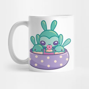 Alien with Bunny Succulents Mug